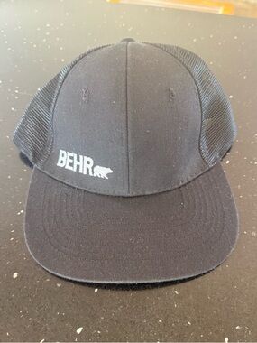 Behr Black Trucker Cap with Logo